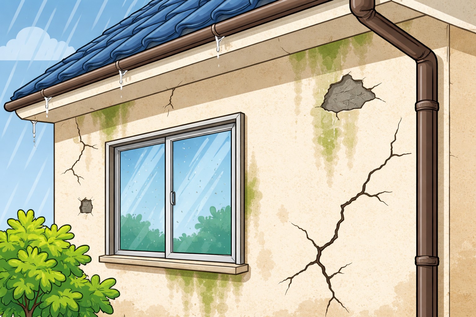 手遅れになる前に！外壁塗装をしないとどうなる？放置した家の劣化例と修理費用～❶外壁塗装しないリスク編～