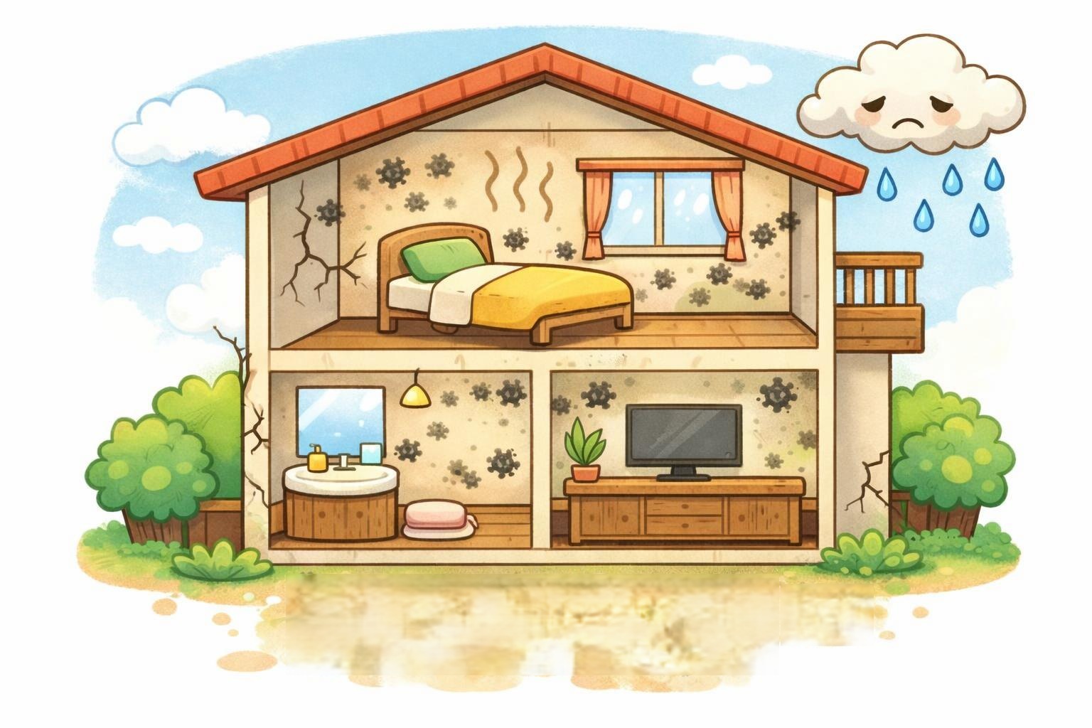 手遅れになる前に！外壁塗装をしないとどうなる？放置した家の劣化例と修理費用～❸外壁の劣化が招く住まいの危険編～